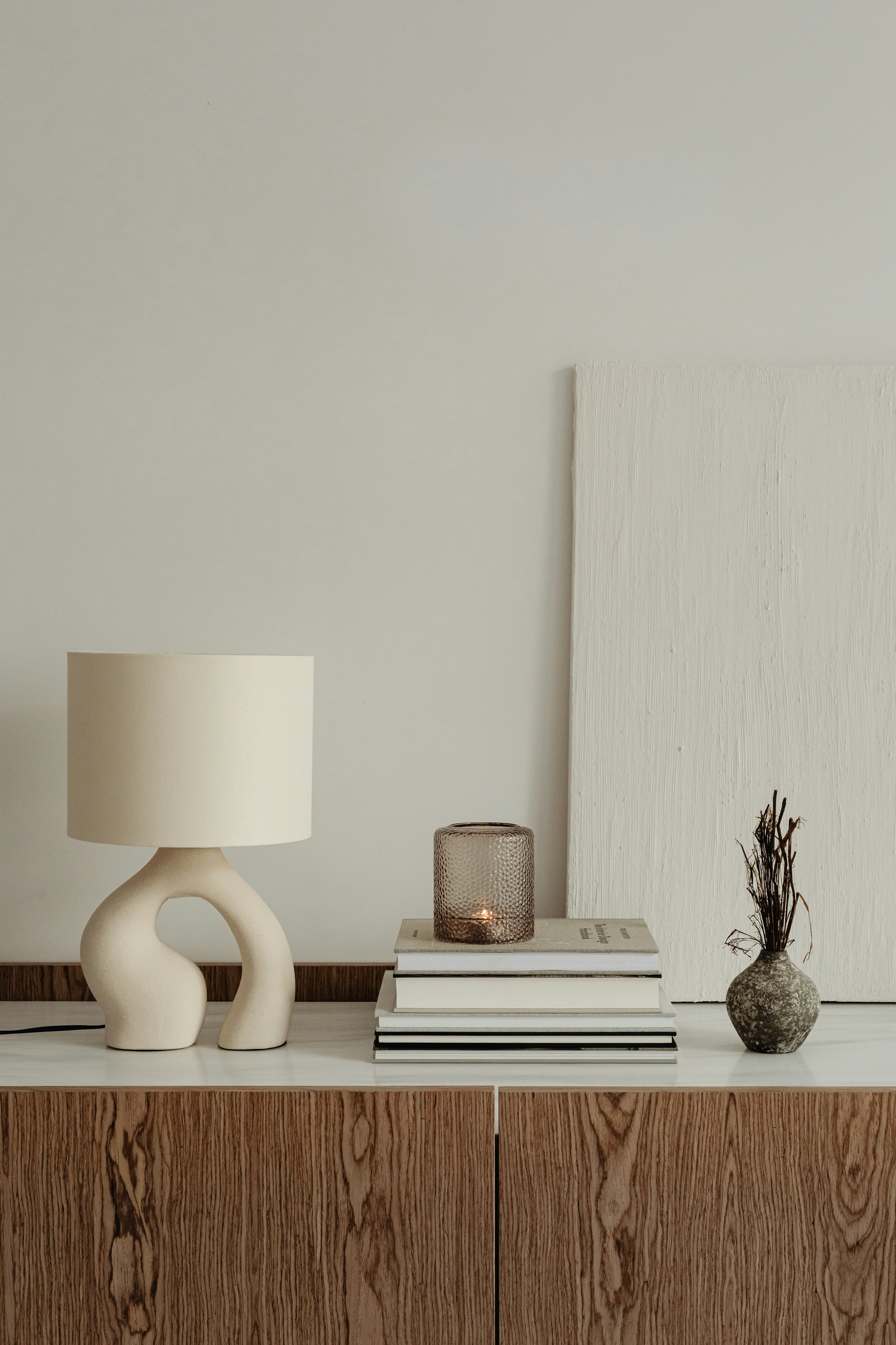 Detail: sculptural floor or table lamp